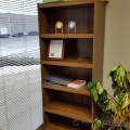 Oak Veneer 71 in. 5 Shelf Book Case with Adjustable Shelves